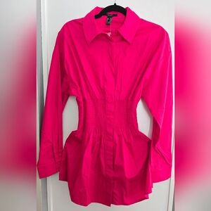 Forever 21 Hot Pink Collared Shirt